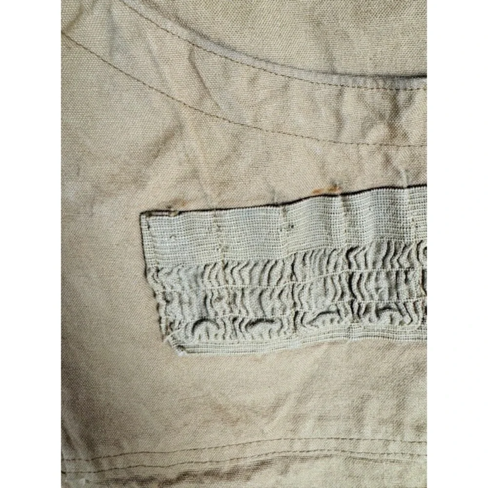 Sears Hunting Vest‎ Mens M Tan Duck Canvas Field Zip Up Game Bag Shell Loops
